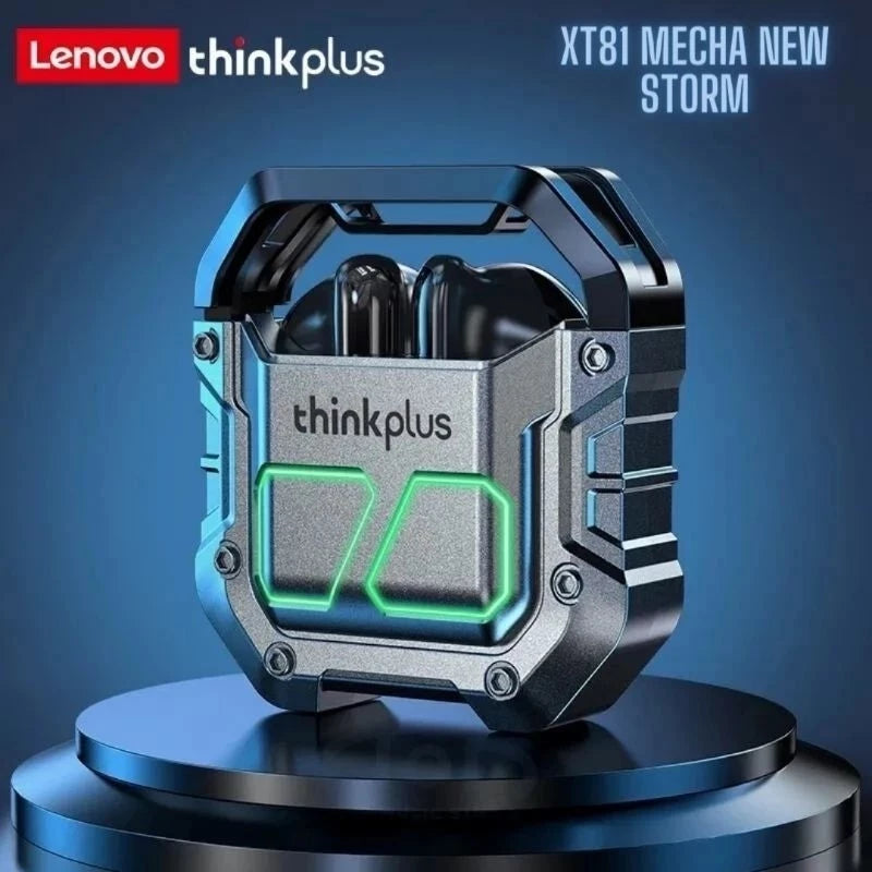 Fone de ouvido Lenovo XT81, bluetooth 5.3 Android e iPhone ótima bateria e som, microfone chamada, fone wireless, primo do Lenovo GM2 PRO